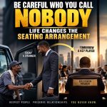 BE CAREFUL WHO YOU CALL NOBODY LIFE CHANGES THE SEATING ARRANGEMENT